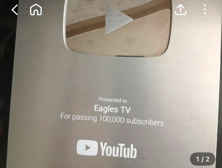 당근마켓에 올라온 이글스TV 실버버튼. 사진 온라인커뮤니티 캡처