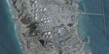 이란 하르그섬의 석유 터미널 [로이터]