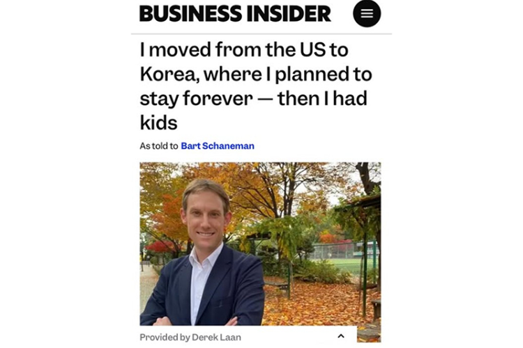 한국에 살고 있는 컨설턴트 데릭 란은 두 자녀를 둔 이후 교육 문제를 이유로 다시 미국행을 고민하고 있다.