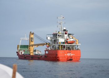 호르무즈 해협 해상의 선박 [로이터]