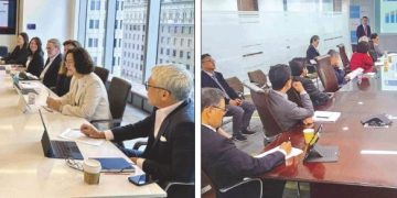 한미은행(왼쪽)과 PCB뱅크가 27일 오전 주주총회를 열고 이사진 재승인 등 안건을 처리했다. 은행들은 지난해의 도약을 바탕으로 올해도 높은 성과를 이루자고 결의했다. [한미은행 제공], 최인성 기자