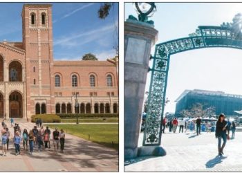 왼쪽부터 UCLA의 상징인 로이스홀(Royce Hall), UC버클리의 세더게이트(Sather Gate). 두 학교는 미국 공립대학의 양대 산맥으로 불리며 한인 최상위권 학생들이 가장 선호하는 대학 가운데 하나다.