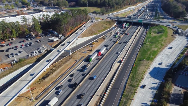 정체된 I-285 고속도로. [출처 셔터스톡]