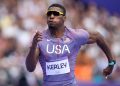 파리올림픽 남자 100m 동메달리스트 미국의 프레드 컬리. 이달 미국에서 열리는 인핸스드 게임에 출전한다. 공식적으로 약을 먹고 출전해도 되는 ‘도핑 올림픽’이다. [AP=연합뉴스]