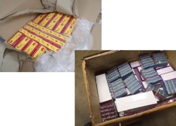 세관에서 압수된 트라마돌 1만7000정(왼쪽). [CBP 제공]