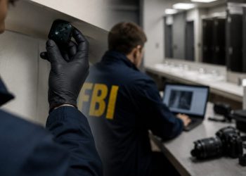 FBI가 조지아주 여러 지역 공중화장실과 학교 체육시설 등에서 어린이들을 몰래 촬영한 증거를 잡고 수사를 확대하고 있다.   [AI 생성 이미지]