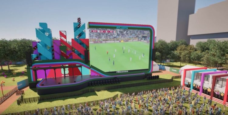애틀랜타 다운타운 센테니얼 올림픽공원에서 열릴 FIFA 팬 페스티벌 조감도. [애틀랜타 시 제공]