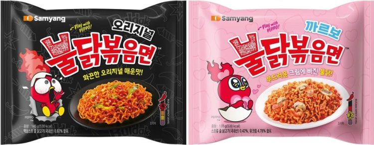 삼양식품의 새 캐릭터 '페포'가 들어가있는 불닭볶음면 패키지. 사진 삼양식품