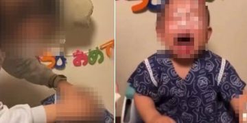 일본에서 한 여성이 생일을 맞은 어린 아이의 얼굴을 케이크에 강제로 누르는 모습이 담긴 영상이 소셜미디어(SNS)에 퍼졌다. 사진 인스타그램 캡처