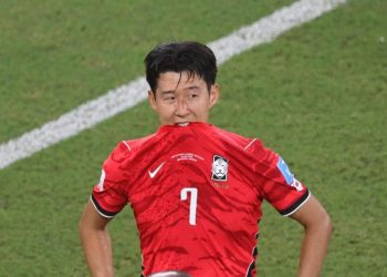 24일 멕시코 몬테레이 스타디움에서 열린 2026 북중미 월드컵 A조 3차전 한국과 남아프리카공화국의 경기. 손흥민이 0-1로 남아공에게 패배 후 아쉬워 하고 있다. 강정현 기자