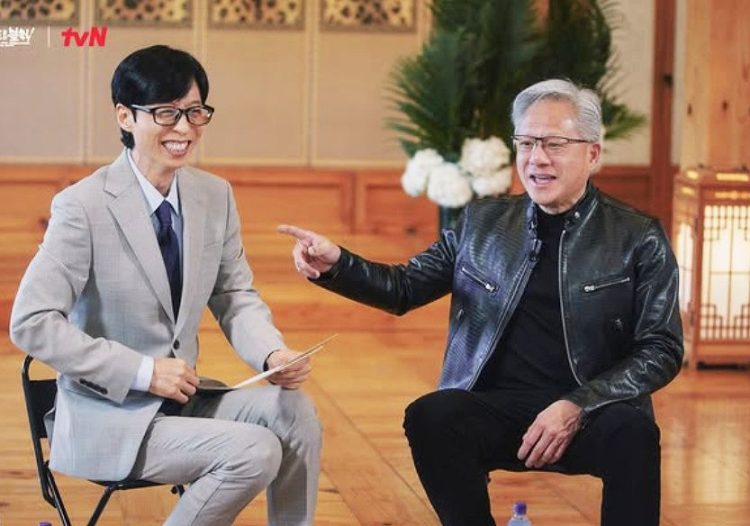tvN 예능 프로그램 ‘유 퀴즈 온 더 블록’에 출연한 젠슨 황 엔비디아 최고경영자(CEO). 사진 유퀴즈 인스타그램
